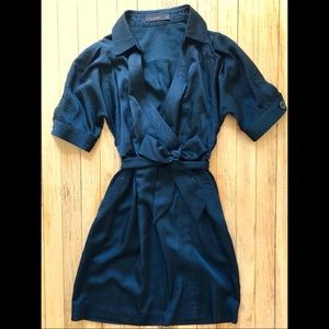The Limited Black Faux-Wrap Dress, sz 4